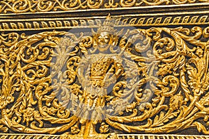 Antique golden art temple woodcraft