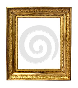 Antique golden textured masterpiece frame