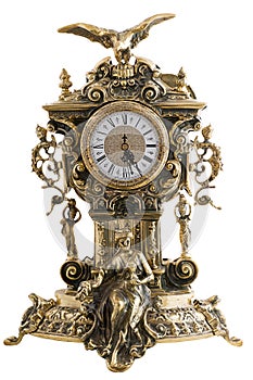 Antique goldish clock.