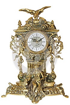 Antique goldish clock.