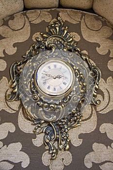 Antique goldish clock.