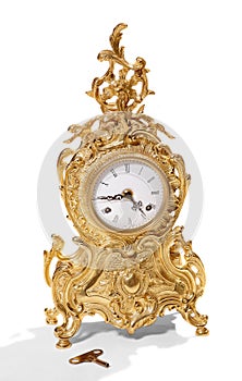 Antique goldish clock.