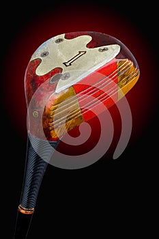 An antique golf driver.
