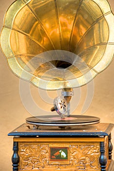Antique gramophone