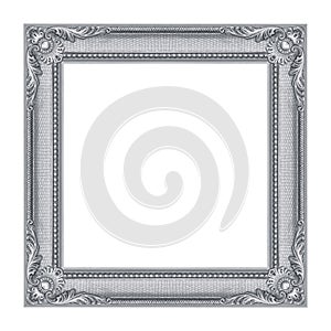 The antique gray frame isolated the white background