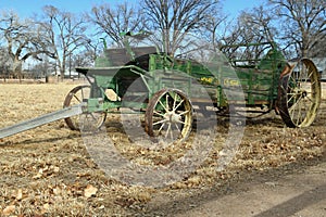 Antique green Farming Wagon