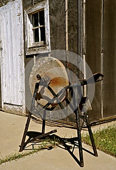 Antique grinding wheel