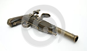Antique gun, isolated on white