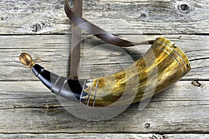 Antique Gunpowder Horn