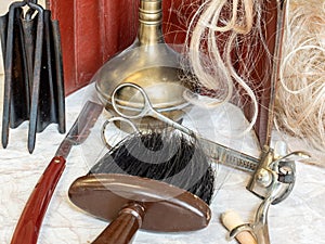 Antique hairdressing tool of yesteryear