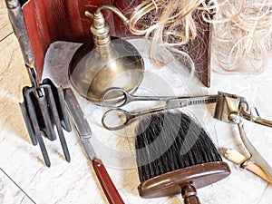 Antique hairdressing tool of yesteryear