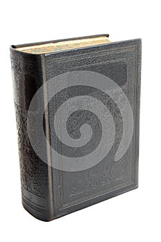 Antique Hardcover Book isolated on photo