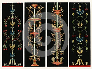 Antique illustration of the grammar of ornament by Owen Jones