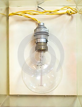 Antique incandescent bulb produced in the USSR in 1929