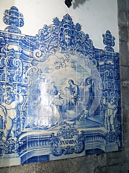 Antique Interior Design Portugal Porto Chapel of Souls Azulejos Capela de Santa Catarina Portuguese Ceramic Tiles Architecture