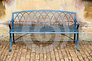 Antique iron bench