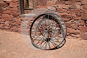 Antique iron wheel