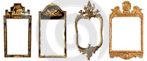 Antique isolated golden picture frame