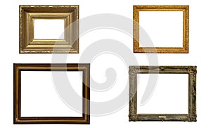 Antique isolated golden picture frame