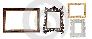 Antique isolated metal picture frame