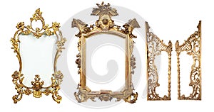 Antique isolated metal picture frame