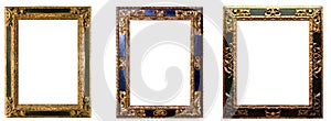 Antique isolated metal picture frame