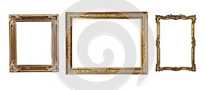 Antique isolated metal picture frame