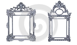 Antique isolated metal picture frame