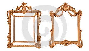 Antique isolated metal picture frame