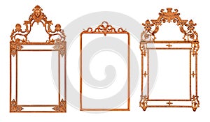 Antique isolated metal picture frame