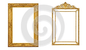 Antique isolated metal picture frame