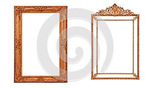 Antique isolated metal picture frame