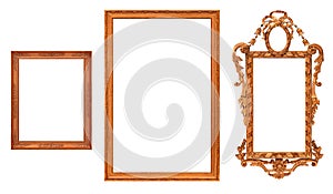 Antique isolated metal picture frame