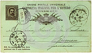 Antique italian postcard