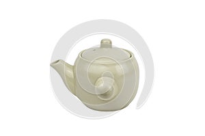 Antique Japanese Ceramic Teapot White Background