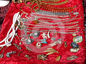 Antique jewelry display