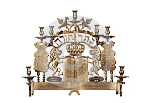 Antique jewish menorah