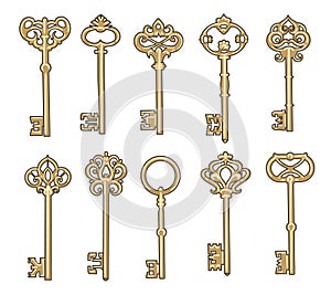 Antique key collection