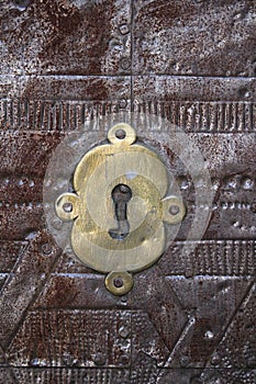 Antique keyhole of the door