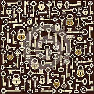 Antique Keys Background