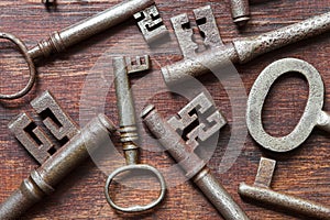 Antique keys background