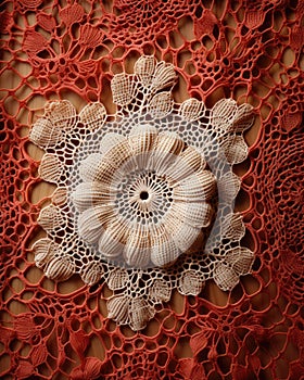 Antique lace plain texture background - stock photography