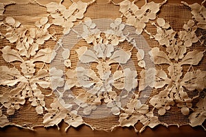 Antique lace plain texture background - stock photography