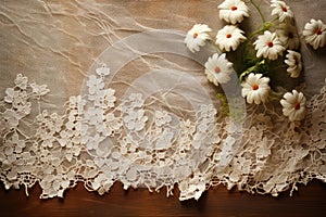 Antique lace plain texture background - stock photography