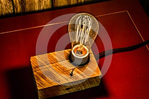 Antique Lamps with Edison Light Bulbs