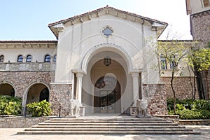 Antique landscape architecture  hotel gate