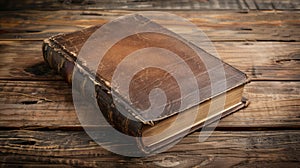 The Antique Leather Book.AI generated image