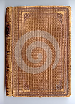 Antique leather book cover