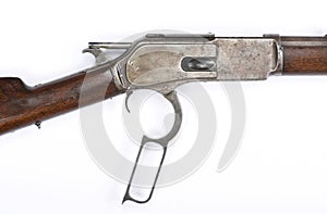 Antique Lever Action Rifle cocking hammer.