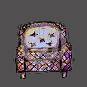 Antique lilac chair